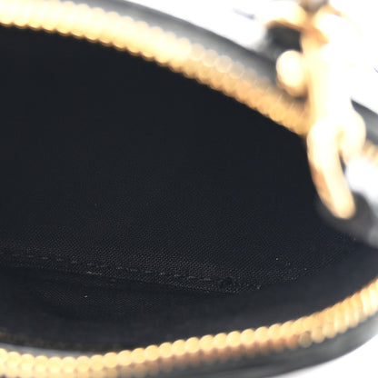 Balenciaga Grained Calfskin Logo Mini Ville Top Handle Bag Black White 5 of 10