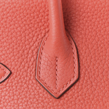 Hermes Taurillon Clemence Birkin 30 Rouge Pivoine 10 of 33