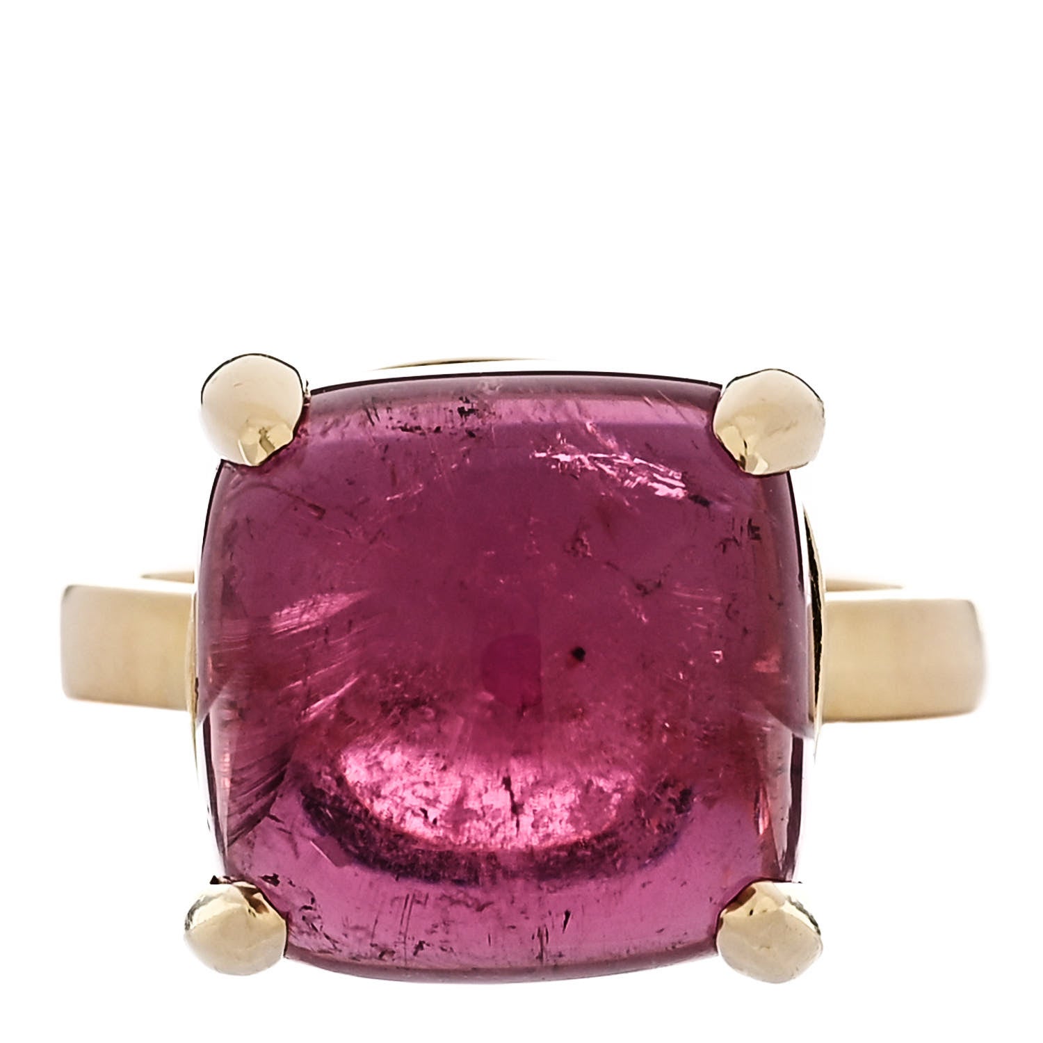 Tiffany 18K Yellow Gold Rubelitte 12mm Paloma Picasso Sugar Stacks Ring 49 5 1 of 9