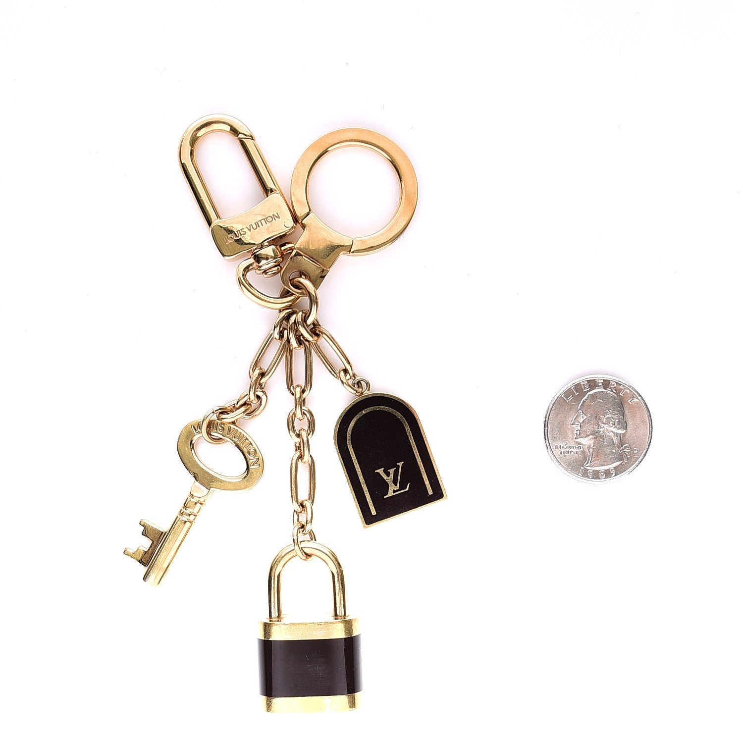 Louis Vuitton PTE Cles Cadenas Key Holder Black 2 of 4