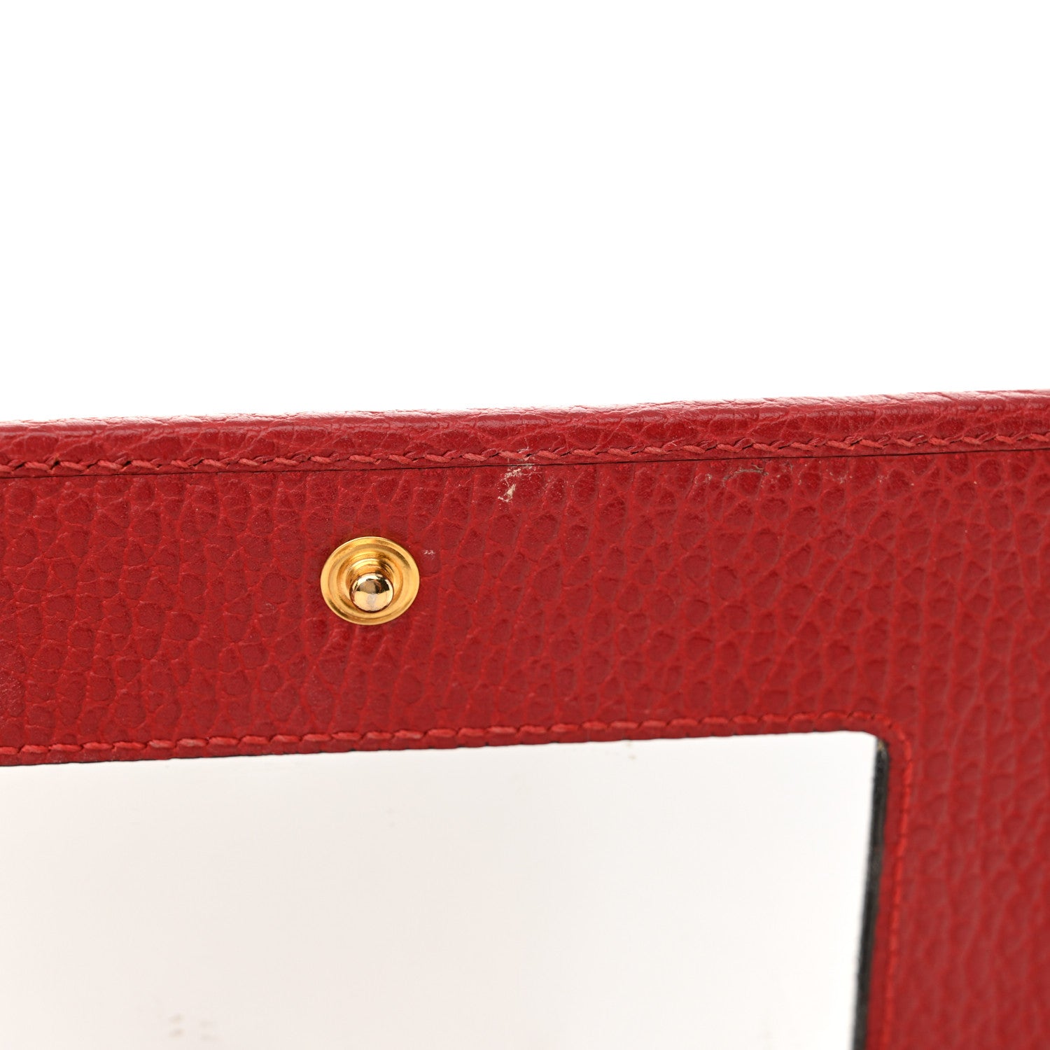 Gucci Dollar Calfskin Mini GG Marmont Chain Wallet Hibiscus Red 6 of 11