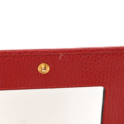 Gucci Dollar Calfskin Mini GG Marmont Chain Wallet Hibiscus Red 6 of 11