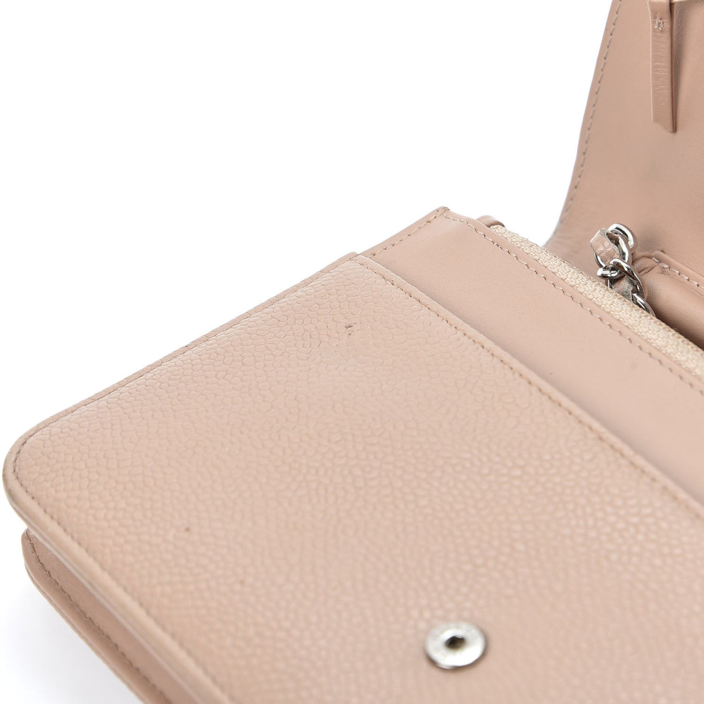 Caviar Timeless CC Wallet on Chain WOC Beige