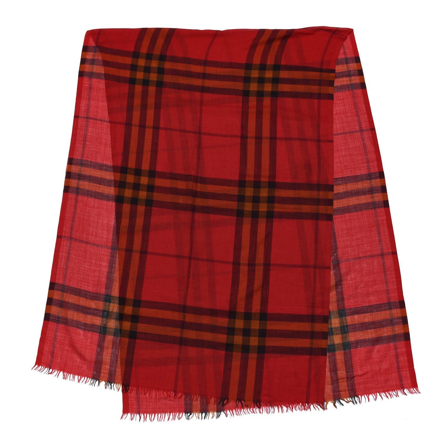 Burberry Wool Silk Lightweight Scarf Damson Pink 3 of 3