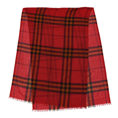 Burberry Wool Silk Lightweight Scarf Damson Pink 3 of 3