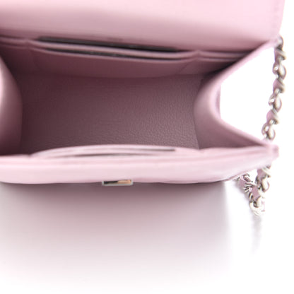 Chanel Grained Calfskin Quilted CC Box Clutch With Chain Rose 5 of 10