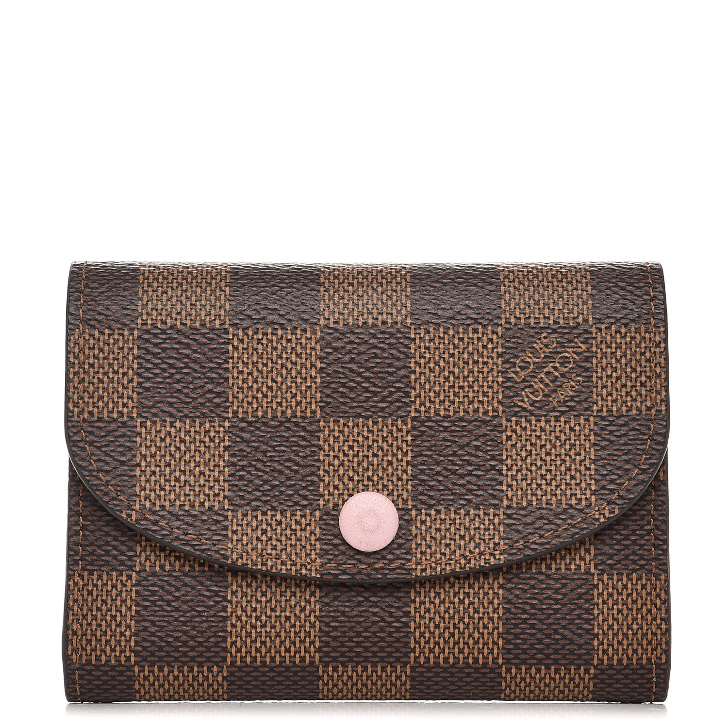 Louis Vuitton Damier Ebene Rosalie Coin Purse Rose Ballerine 1 of 6