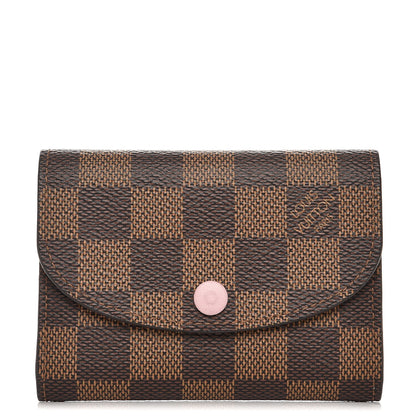 Louis Vuitton Damier Ebene Rosalie Coin Purse Rose Ballerine 1 of 6