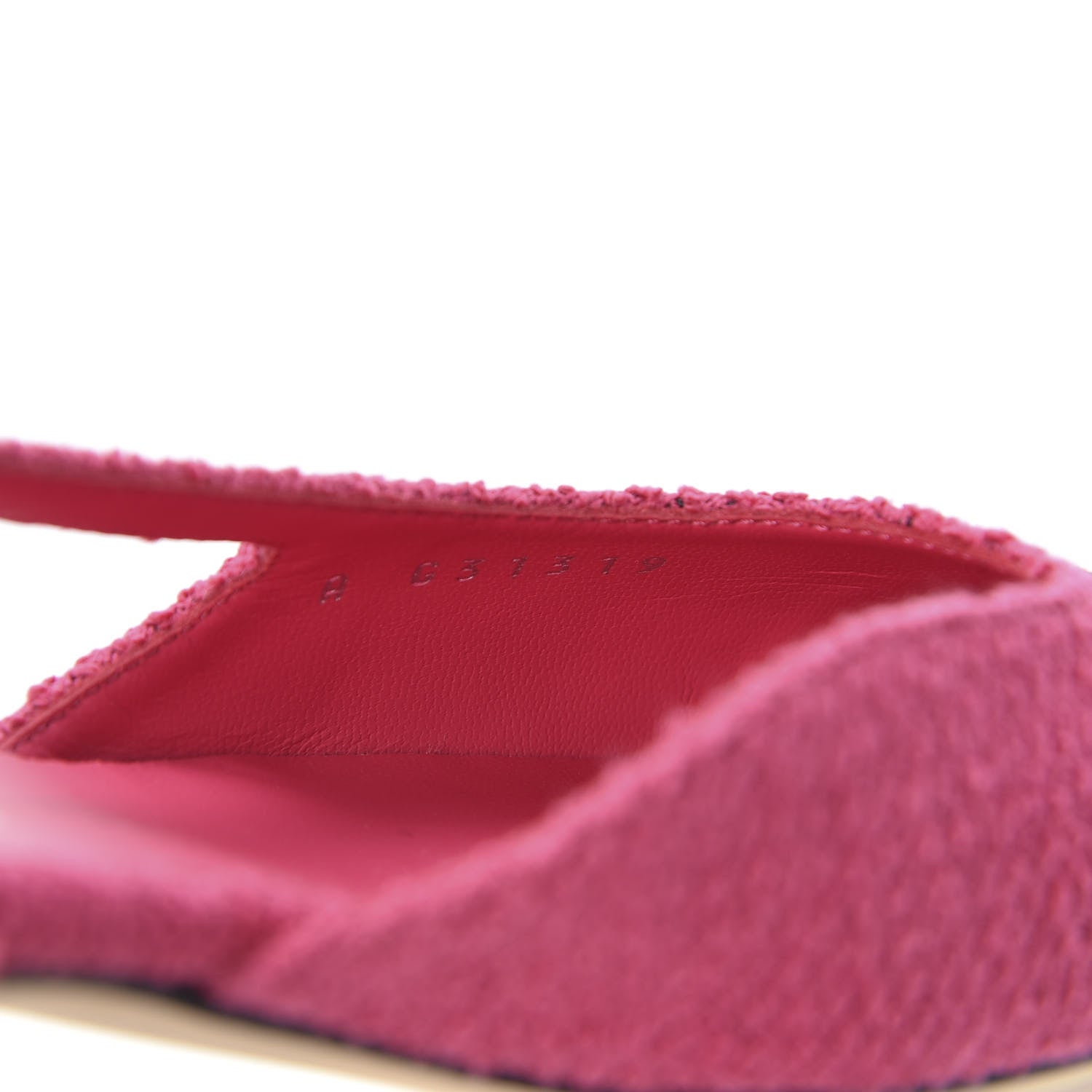 Chanel Tweed Cap Toe CC Slingback Flat 36 Pink 9 of 9