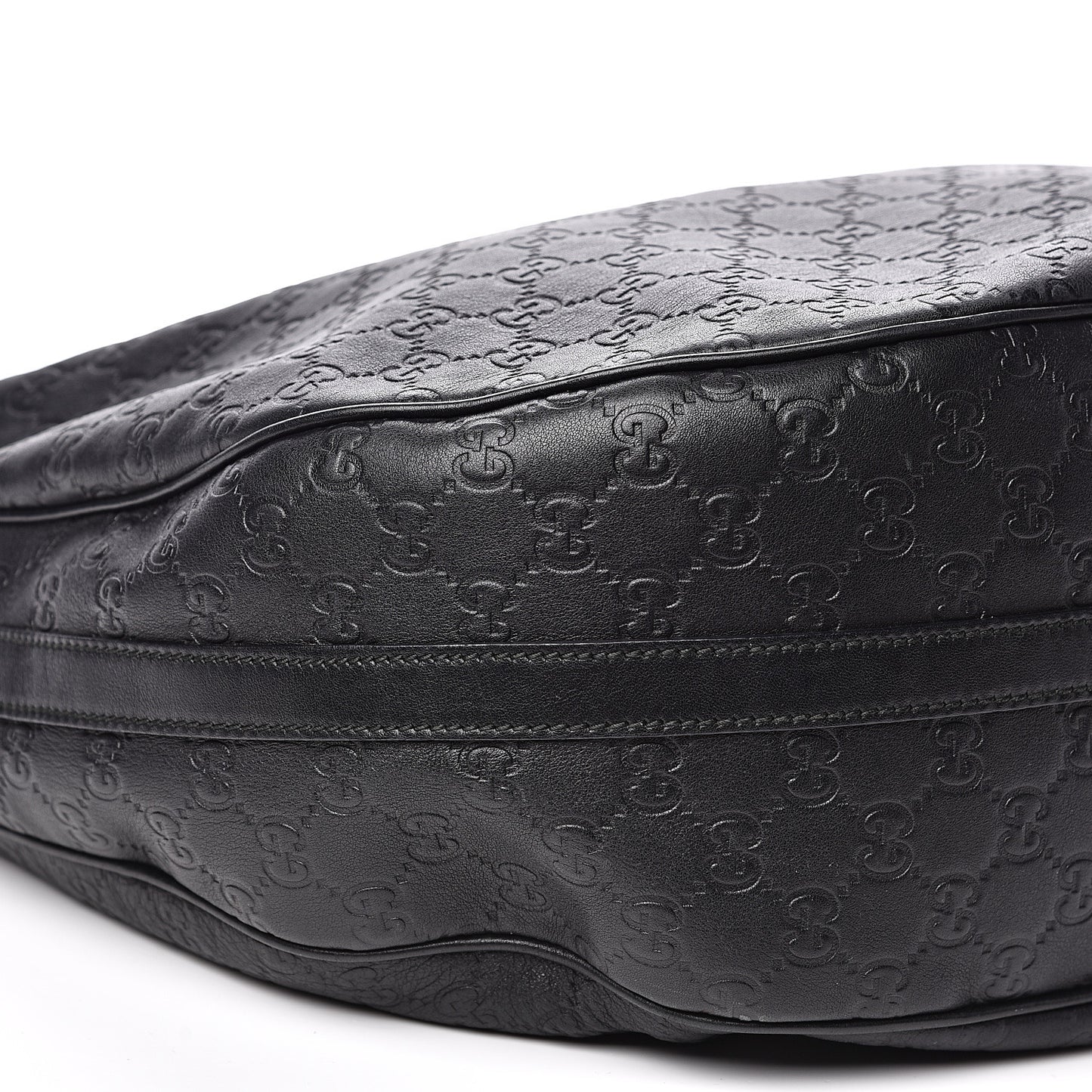 Guccissima Large GG Twins Hobo Black