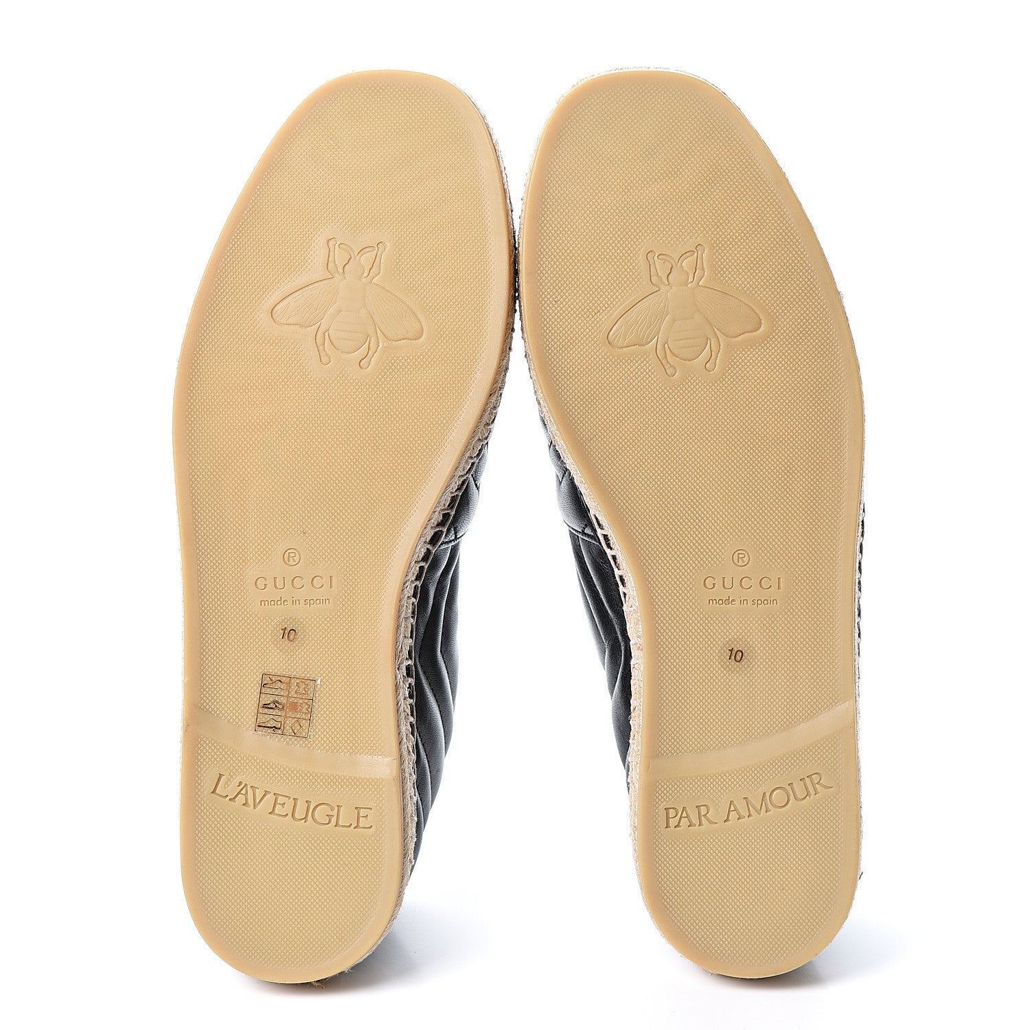 Gucci Nappa Matelasse Mens GG Marmont Espadrilles 10 Black 7 of 13