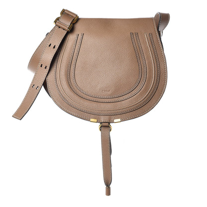 Chloe Calfskin Medium Marcie Round Crossbody Bag Nut 1 of 14