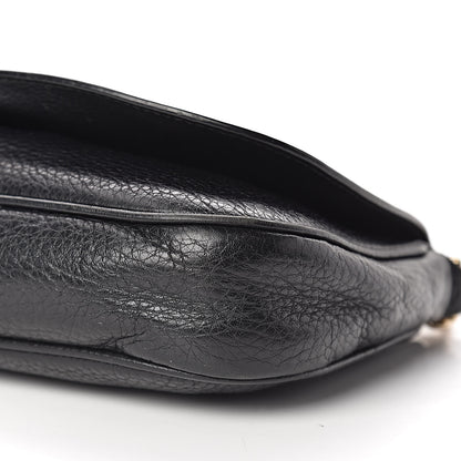 Gucci Pebbled Calfskin Medium Soho Flap Crossbody Black 10 of 11