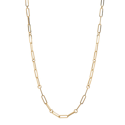 Roberto Coin 18K Yellow Gold Paper Clip Link Necklace 1 of 6