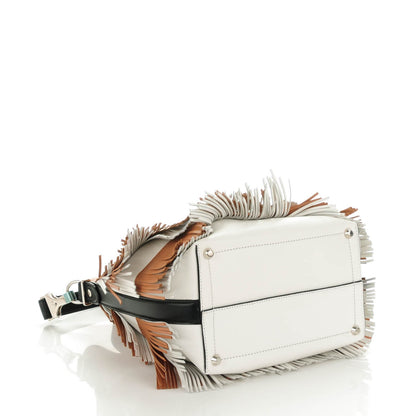 Proenza Schouler Calfskin Medium Fringe Bucket Bag Dune White 4 of 9