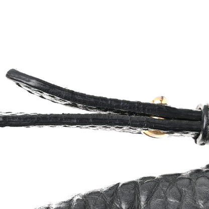 Burberry Signature Grain Calfskin Check Embossed Medium Balmoral Clutch Bag Black 13 of 16