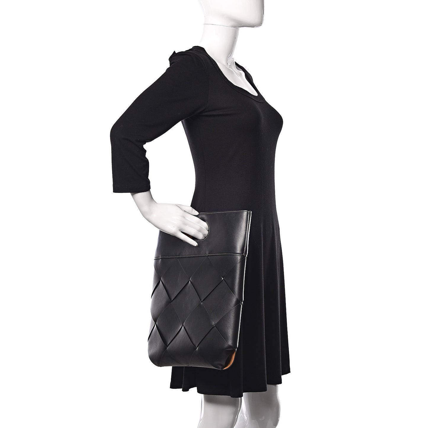 French Calfskin Small Slip Tote Black