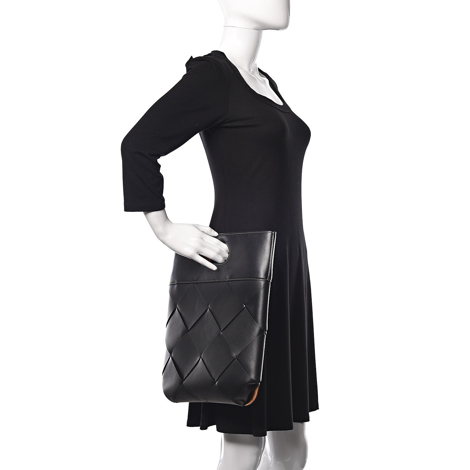 Bottega Veneta French Calfskin Small Slip Tote Black 2 of 10