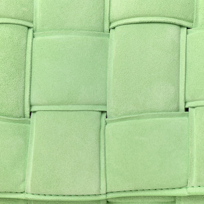 Bottega Veneta Suede Maxi Intrecciato Padded Chain Cassette Crossbody Bag Wasabi 9 of 9