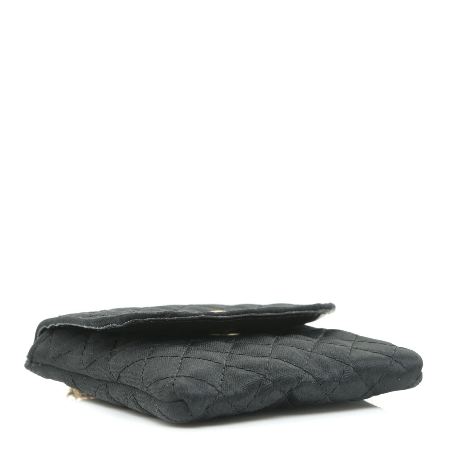 Grosgrain Quilted Micro Flap Bag Black