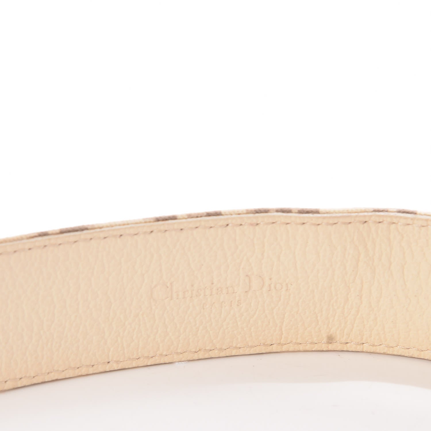 Christian Dior Canvas Monogram Vintage Flowers Embroidered Trotter Belt 90 36 Beige 4 of 6