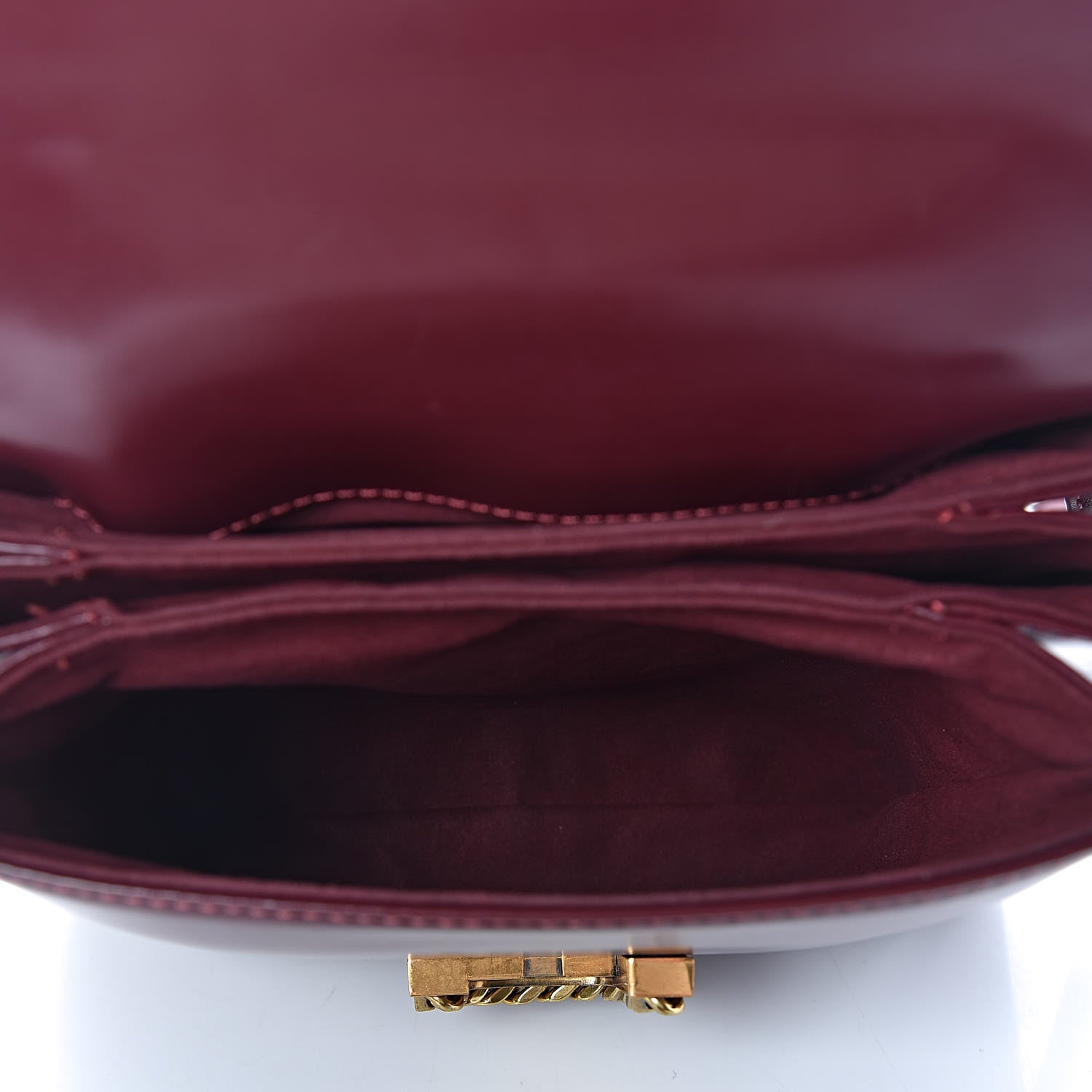 Marc Jacobs Calfskin St. Marc Shoulder Bag Burgundy 5 of 15