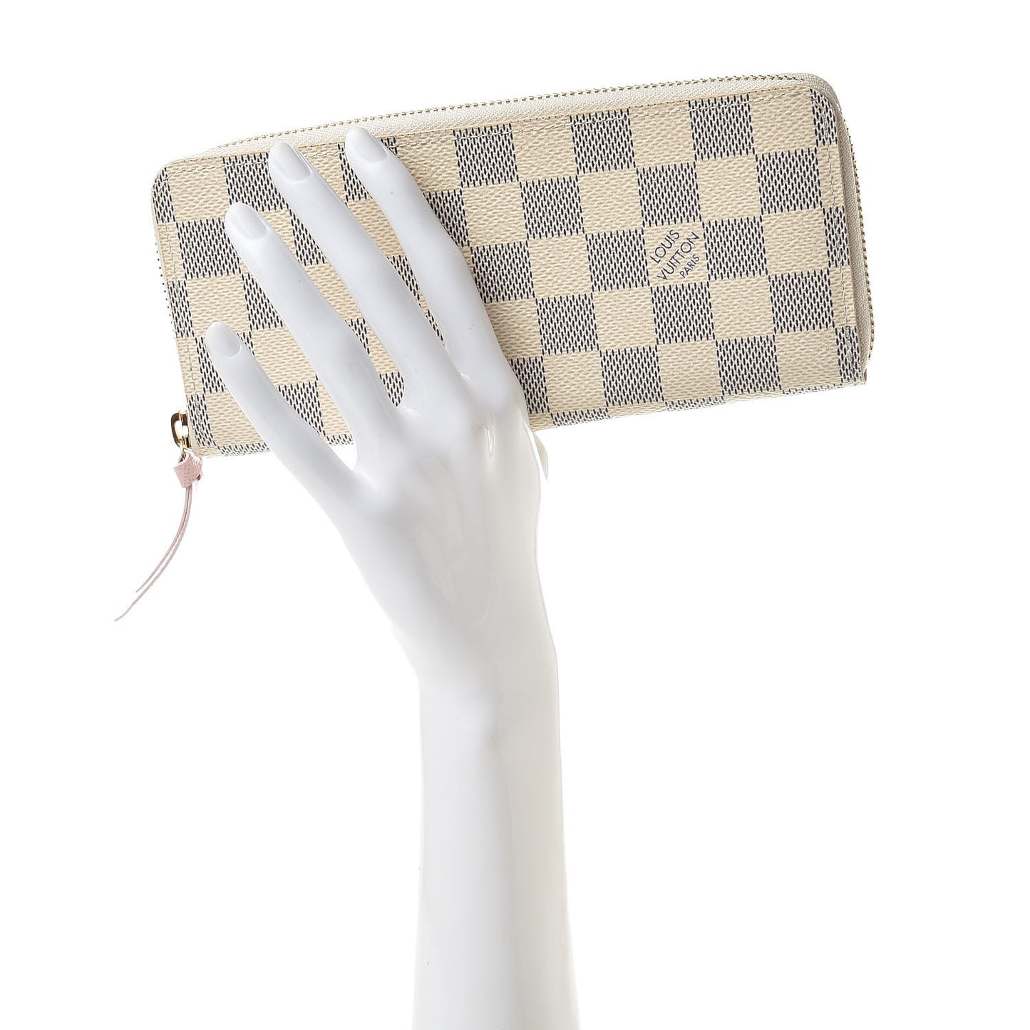Damier Azur Clemence Wallet Rose Ballerine