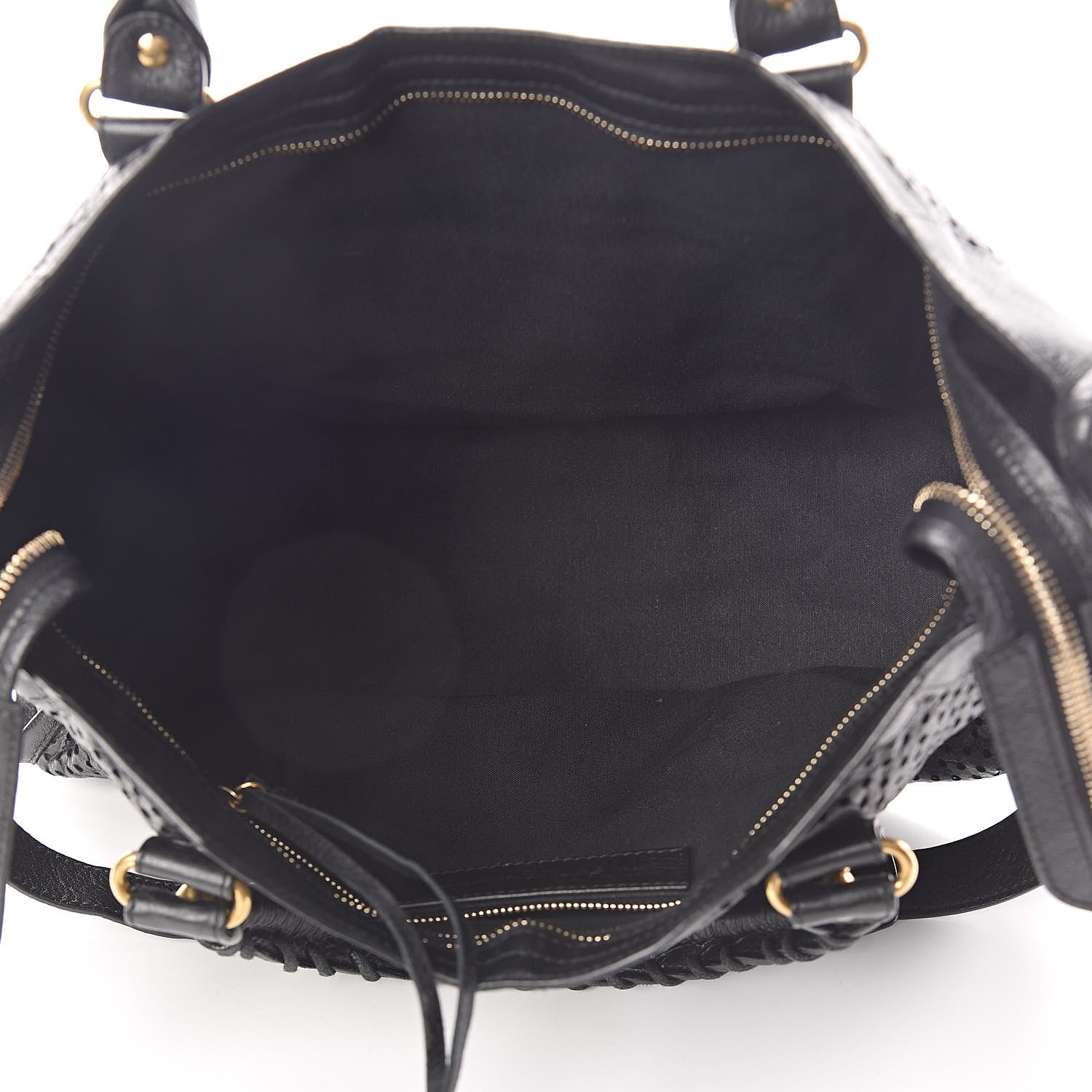 Balenciaga Agneau Laser Cut Cross Classic Gold Hardware City Black 5 of 8