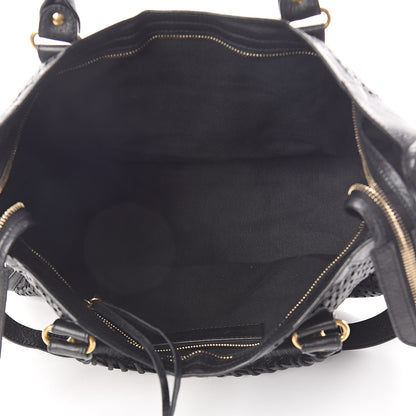 Balenciaga Agneau Laser Cut Cross Classic Gold Hardware City Black 5 of 8