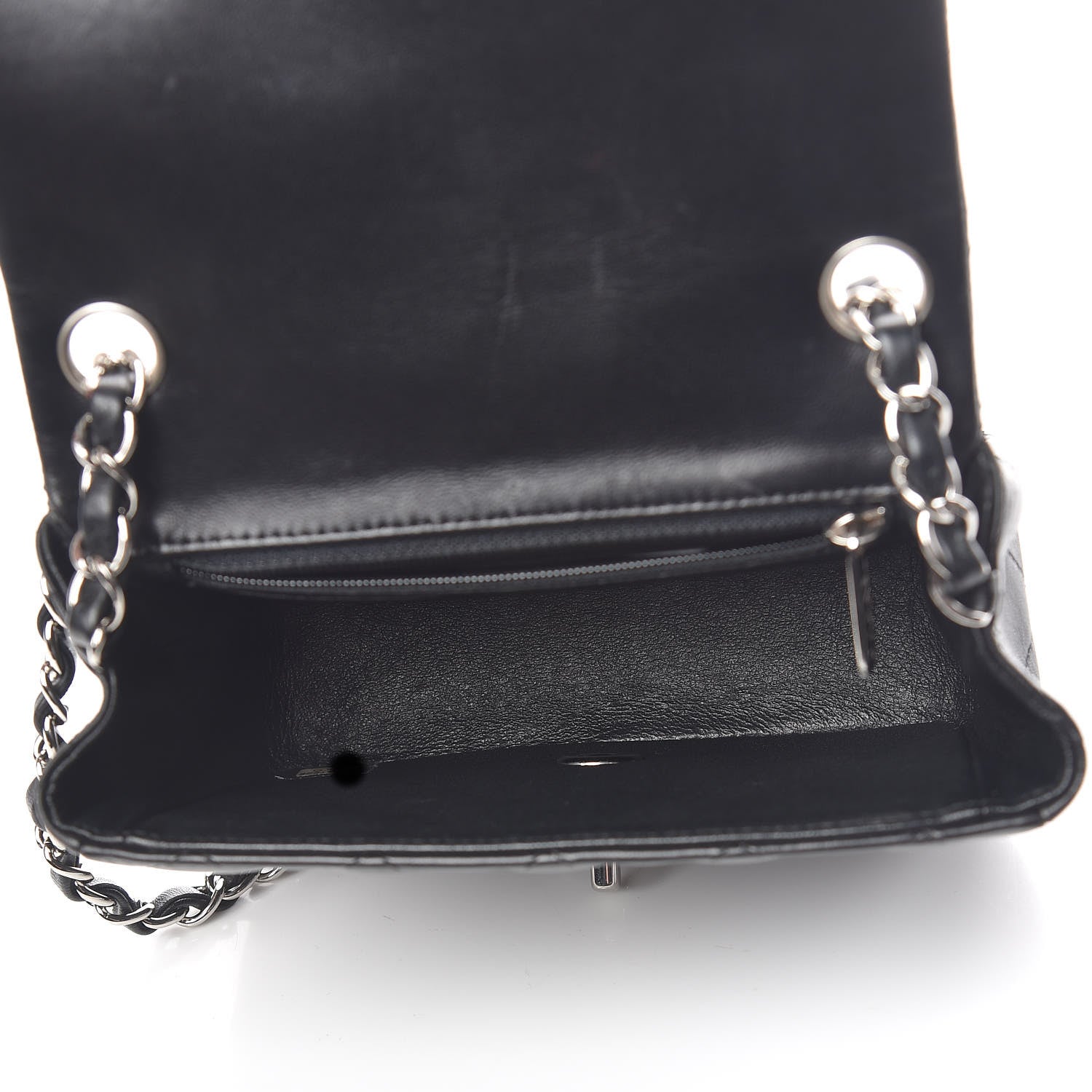 Chanel Lambskin Quilted Mini Square Flap Black 5 of 15