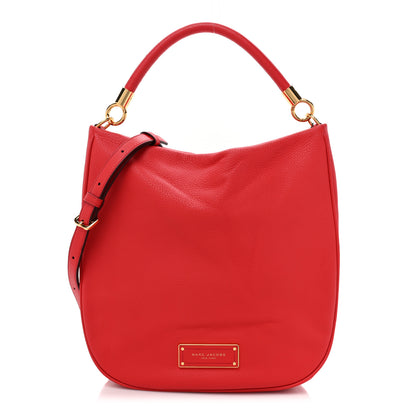 Marc Jacobs Pebbled Calfskin Too Hot To Handle Hobo Red 1 of 11