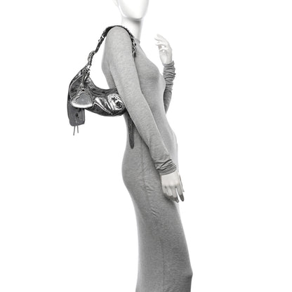 Balenciaga Metallic Agneau Arena Le Cagole Shoulder Bag XS Silver 2 of 13