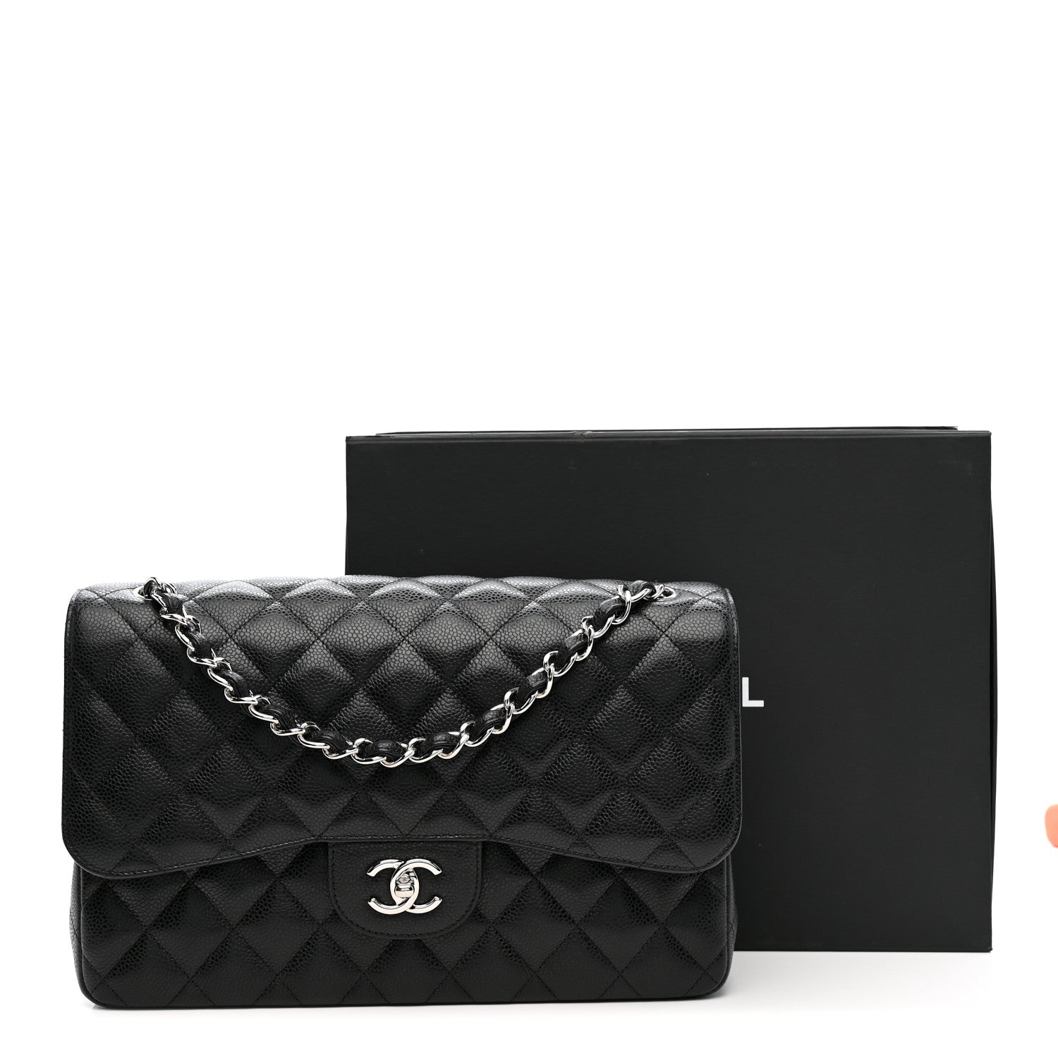 Chanel Caviar Quilted Jumbo Double Flap Black 11 of 11