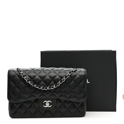 Chanel Caviar Quilted Jumbo Double Flap Black 11 of 11
