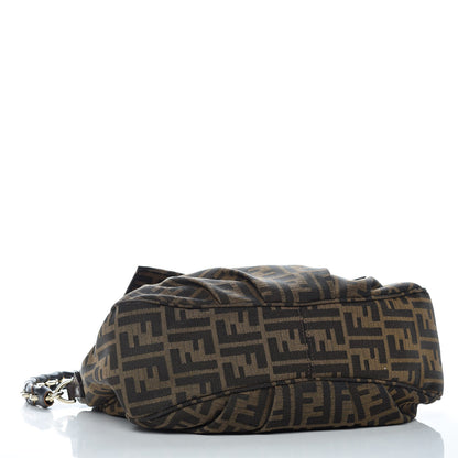 Fendi Zucca Patent Mia Shoulder Flap Tobacco 4 of 9