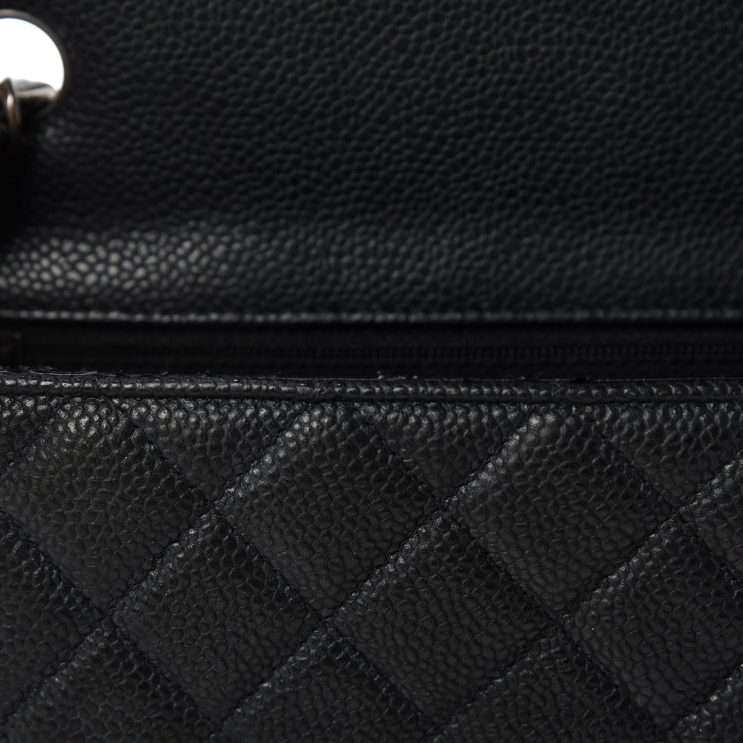 Caviar Quilted Mini Rectangular Flap Black