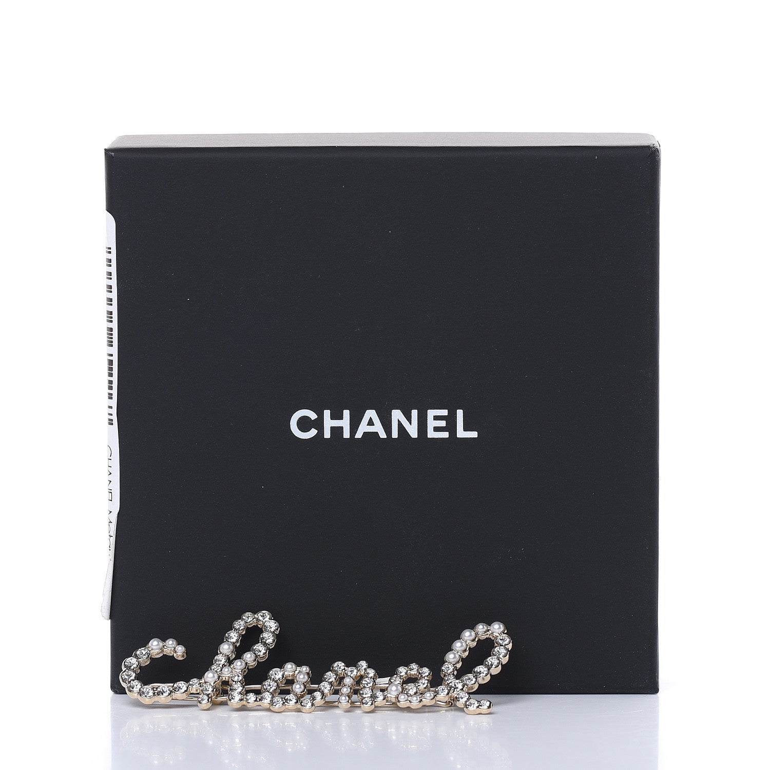 Chanel Metal Glass Swirling Pearls Hair Clip Gold 4 of 4