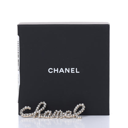 Chanel Metal Glass Swirling Pearls Hair Clip Gold 4 of 4