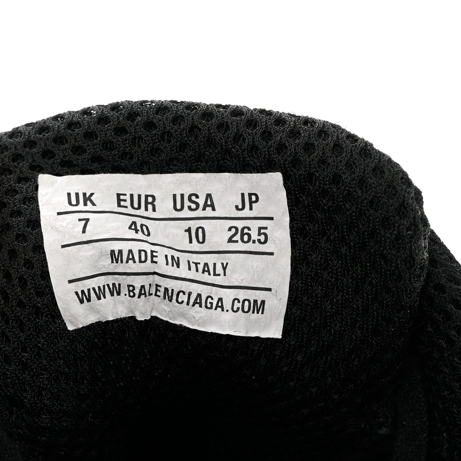 Balenciaga Fabric Mesh Womens Phantom Sneakers 40 Black White 7 of 9