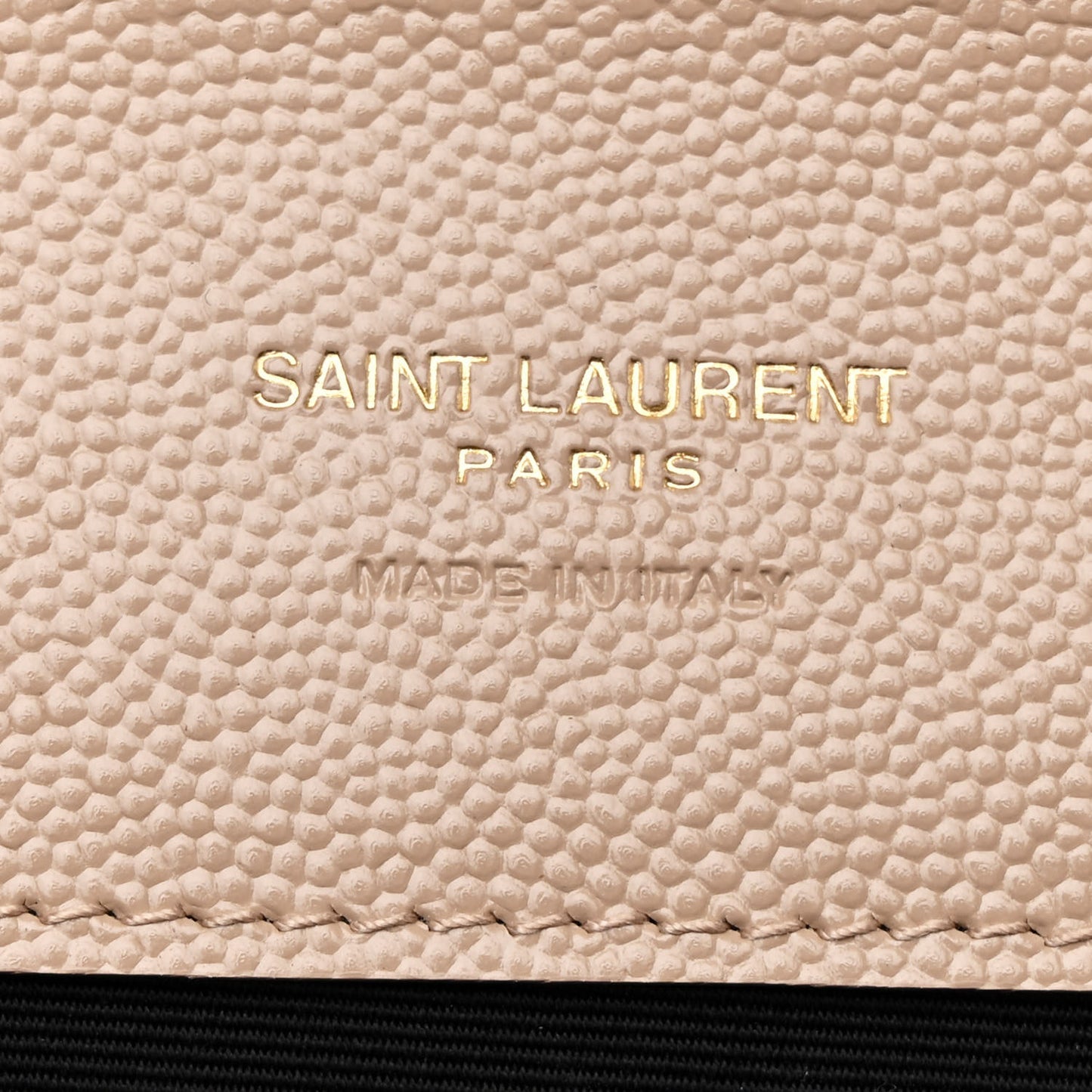 Grain De Poudre Matelasse Chevron Monogram Envelope Clutch Dark Beige