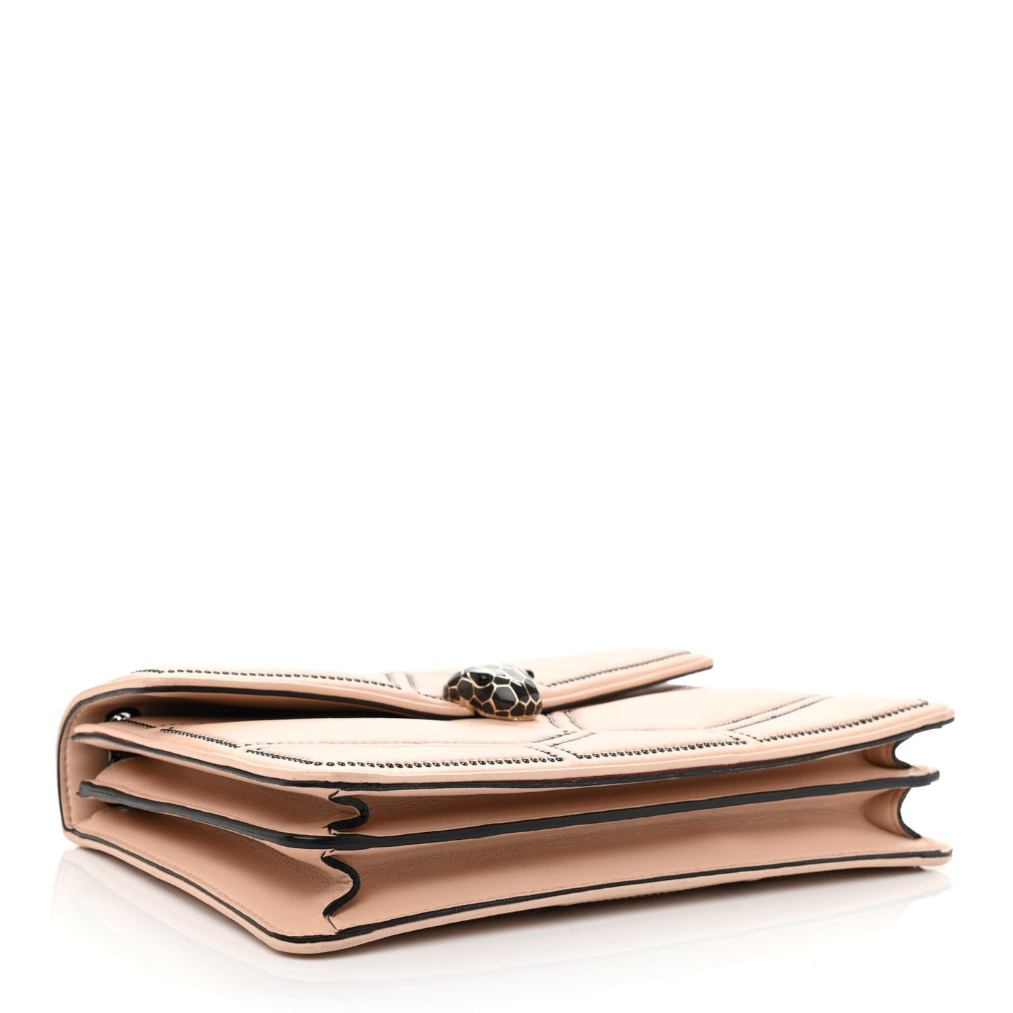 Calfskin Studded Serpenti Forever Crossbody Bag Beige