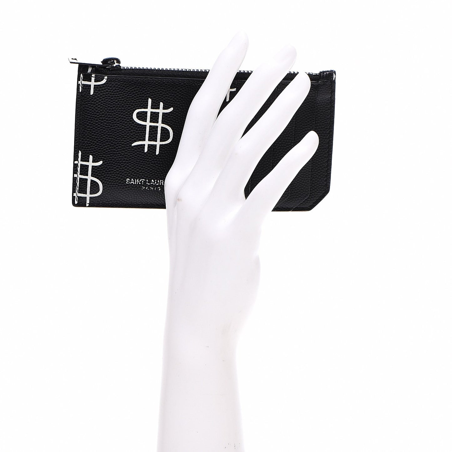 Grain de Poudre Dollar Print 5 Fragments Zip Pouch Card Holder Black