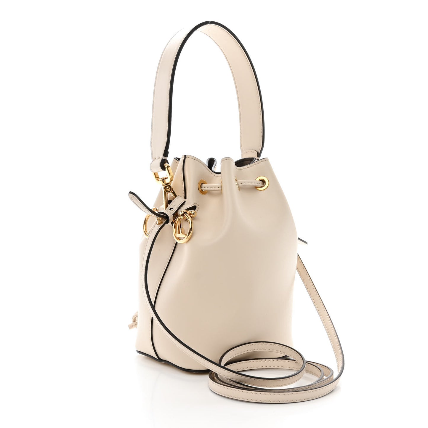 Vitello Cruise F is Fendi Mini Mon Tresor Bucket Bag Optical White