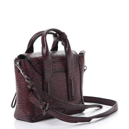3.1 Phillip Lim 3.1 Textured Calfskin Mini Pashli Satchel Black Red 3 of 8