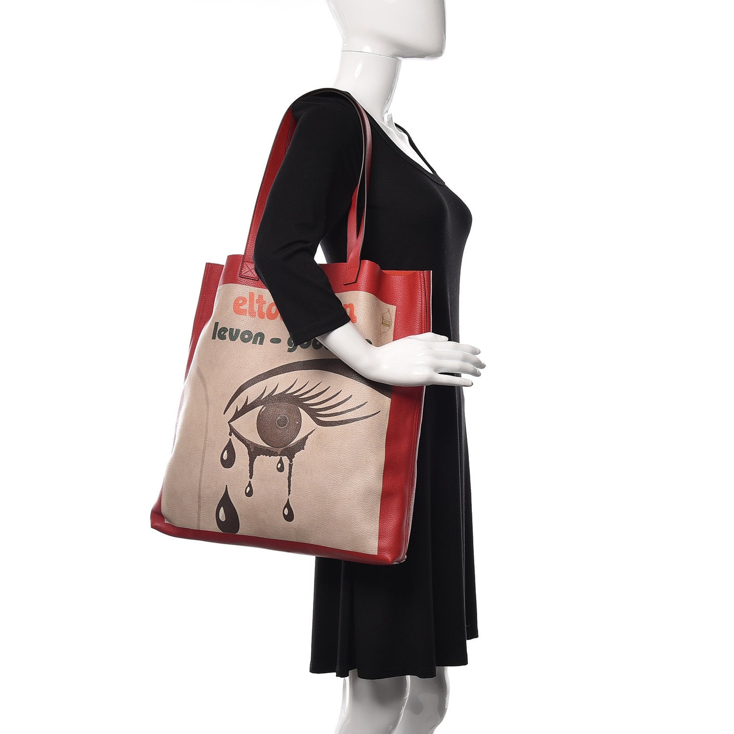 Calfskin Elton John Levon-Goodbye Tote Red