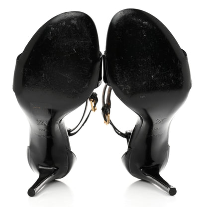 Louis Vuitton Patent Monogram Call Back Sandals 38.5 Black 5 of 12