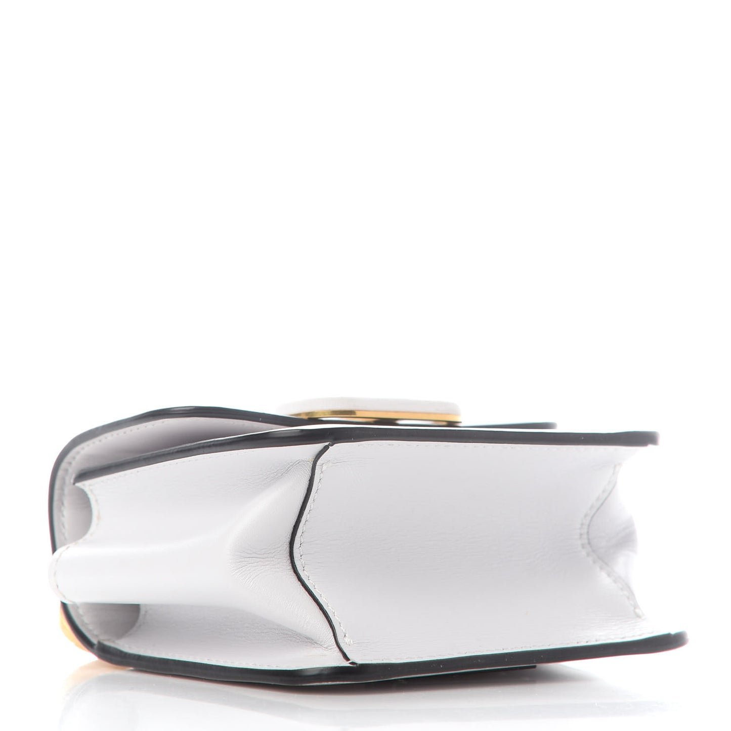 Smooth Calfskin Micro VSling Shoulder Bag White