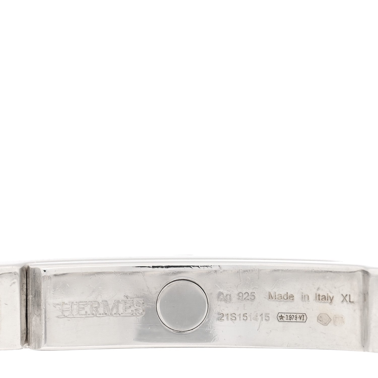 Hermes Sterling Silver TPM Kelly Gourmette Bracelet XL 3 of 3