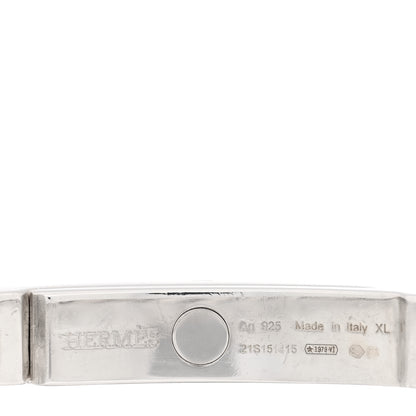 Hermes Sterling Silver TPM Kelly Gourmette Bracelet XL 3 of 3
