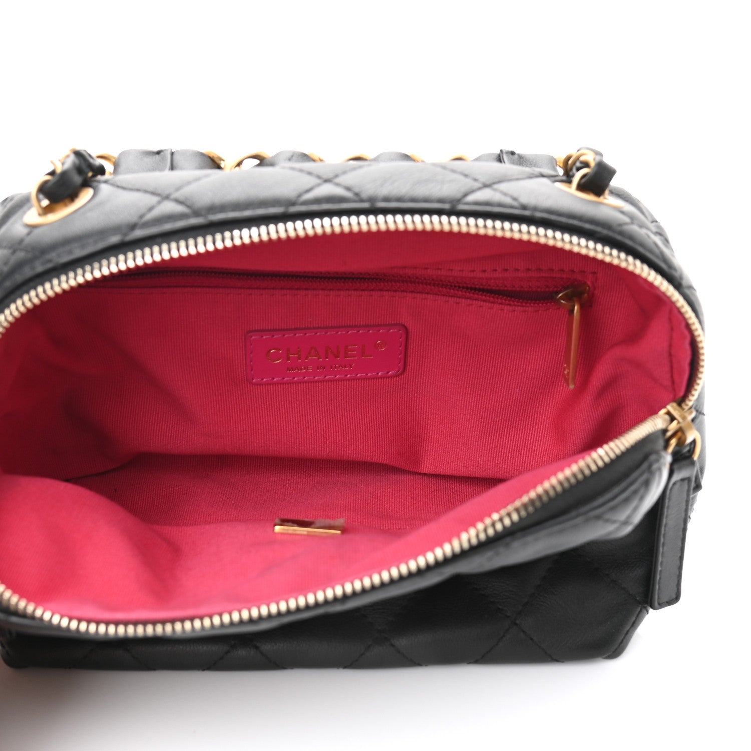 Chanel Calfskin Quilted Mini Bowling Bag Black 5 of 11
